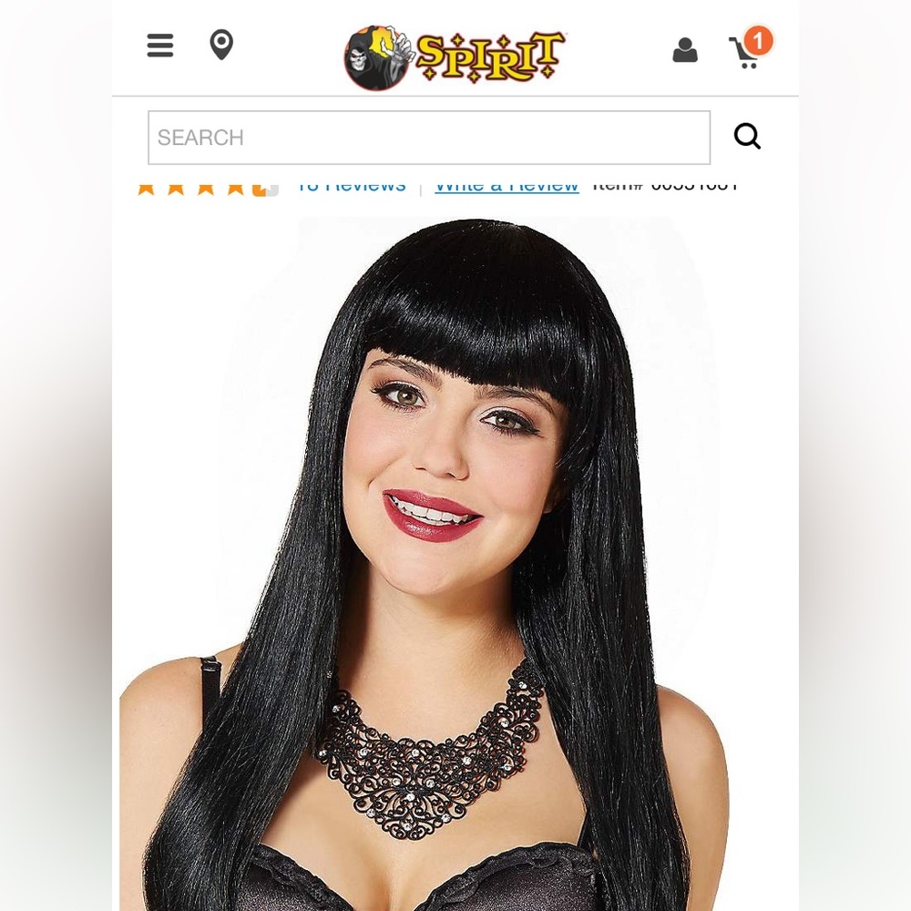 NWOT Spirit Halloween black wig